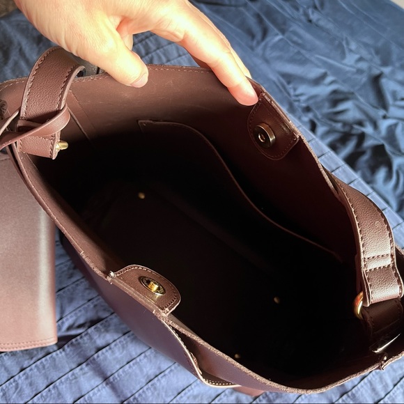 Sole Society Large Brown Tote Bag - Picture 3 of 12